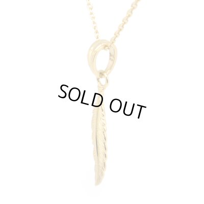 メンズジュエリー ゴールド フェザー