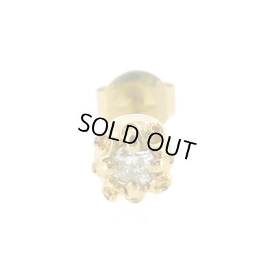 メンズ用K18イエローゴールドダイヤモンドピアス