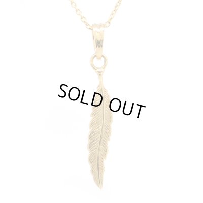 K18イエローゴールド フェザーペンダント