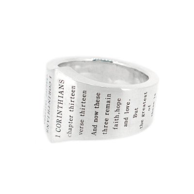 ［ペアリング］聖書のメッセージリング(ラージ)