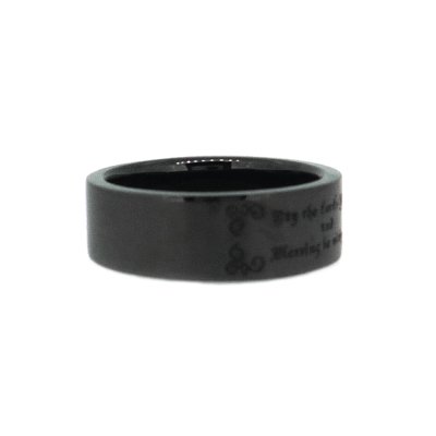 祈りのメッセージリング(ブラック)