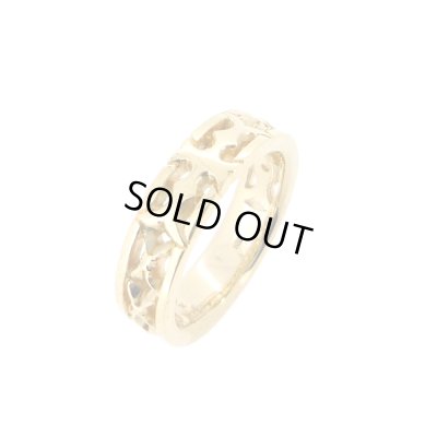 [K10イエローゴールド]ゴシッククロスリング