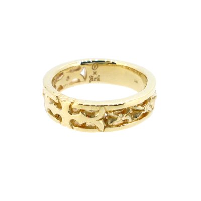 [K10イエローゴールド]ゴシッククロスリング