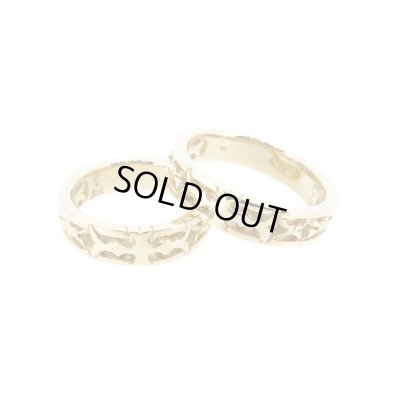 [K10イエローゴールド]ゴシッククロスリング