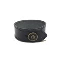 [レザーブレスレット] lily button single bracelet (black)