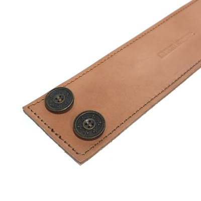 リリーボタン ダブルレザーブレスレット(ナチュラルブラウン)アークシルバーアクセサリーズ