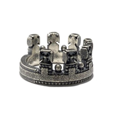 クラウンリング アンティーク加工シルバーリング