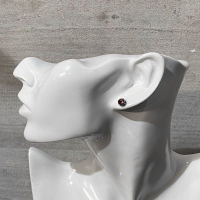 画像5: 王冠モチーフのメンズシルバーピアス「ロイヤルクラウンピアス(ガーネット)」