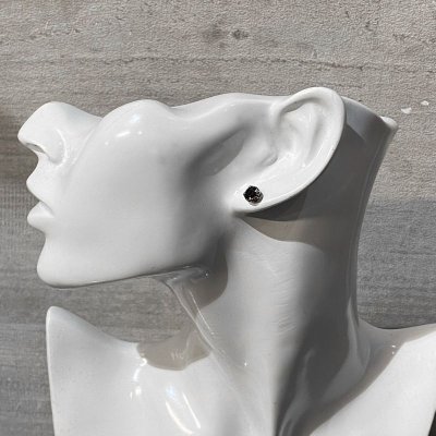 画像5: 王冠モチーフのメンズシルバーピアス「ロイヤルクラウンピアス(スモーキークォーツ)」