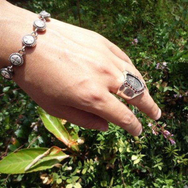 【馬蹄】メンズ ホースシューリング(アメジスト)