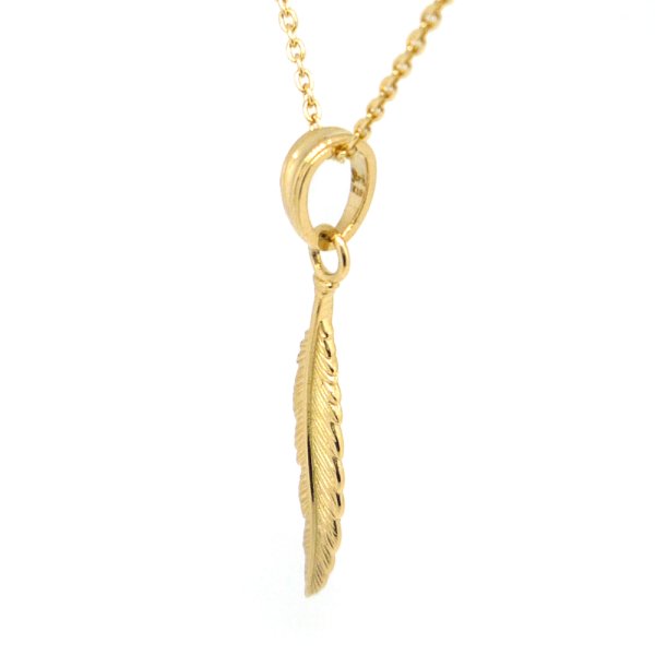 メンズジュエリー ゴールド フェザー