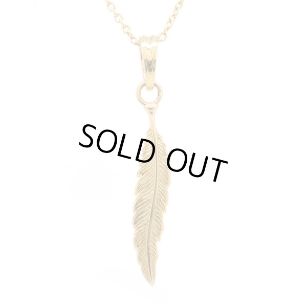 K18イエローゴールド フェザーペンダント