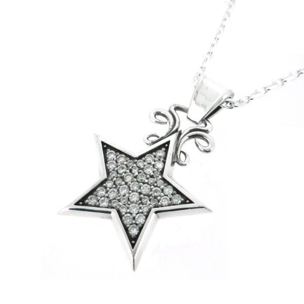 星のネックレス|スターライトペンダント(クリア)