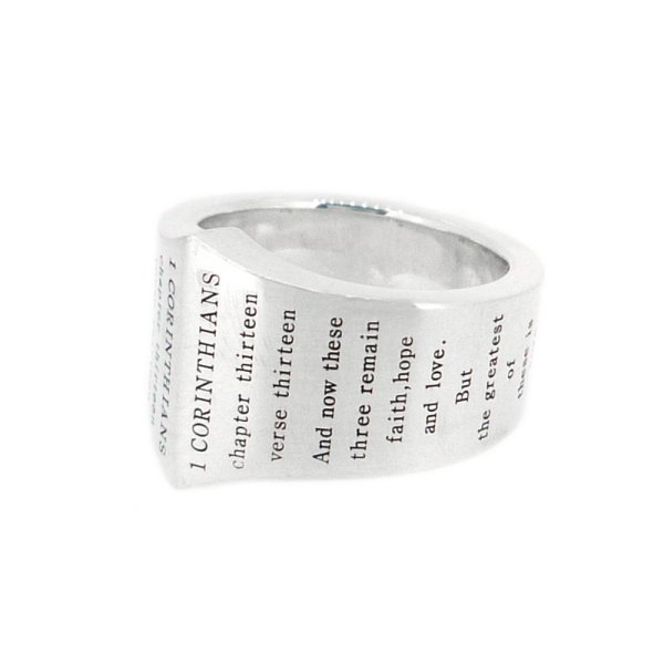 ［ペアリング］聖書のメッセージリング(ラージ)