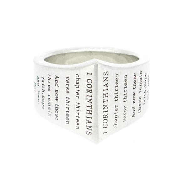 ［ペアリング］聖書のメッセージリング(ラージ)