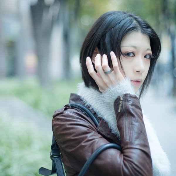 メッセージリング レディース着用