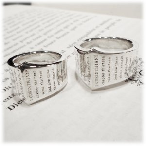 画像: ［ペアリング］聖書のメッセージ「importance of love large ring」