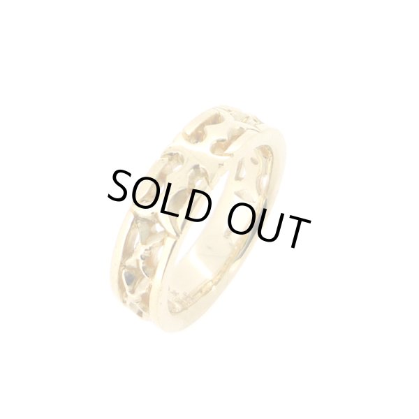 [K10イエローゴールド]ゴシッククロスリング