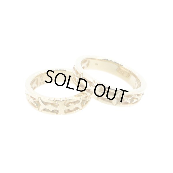 [K10イエローゴールド]ゴシッククロスリング