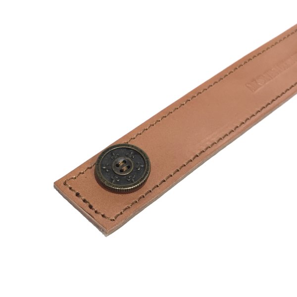 リリーボタン シングルレザーブレスレット(ナチュラルブラウン)アークシルバーアクセサリーズ