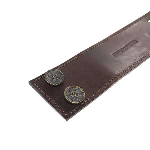 リリーボタン ダブルレザーブレスレット(ダークブラウン)アークシルバーアクセサリーズ