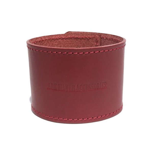 リリーボタン ダブルレザーブレスレット(レッド)アークシルバーアクセサリーズ