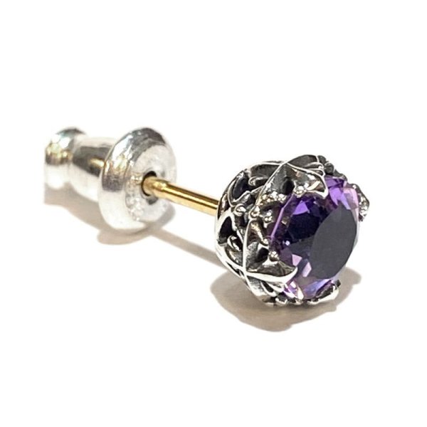 ロイヤルクラウンピアス(アメジスト) アークシルバーアクセサリーズ