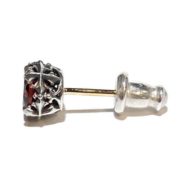 ロイヤルクラウンピアス(ガーネット) アークシルバーアクセサリーズ