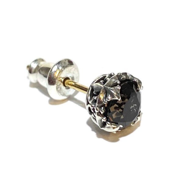 ロイヤルクラウンピアス(スモーキークォーツ) アークシルバーアクセサリーズ