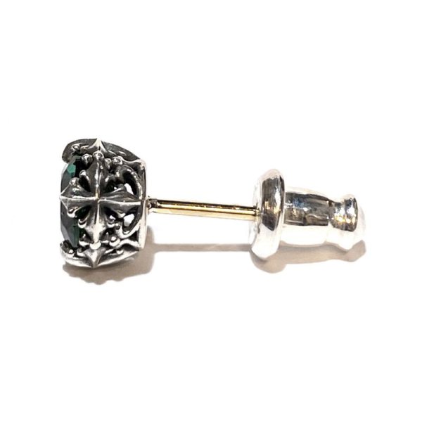 ロイヤルクラウンピアス(グリーンクォーツ) アークシルバーアクセサリーズ