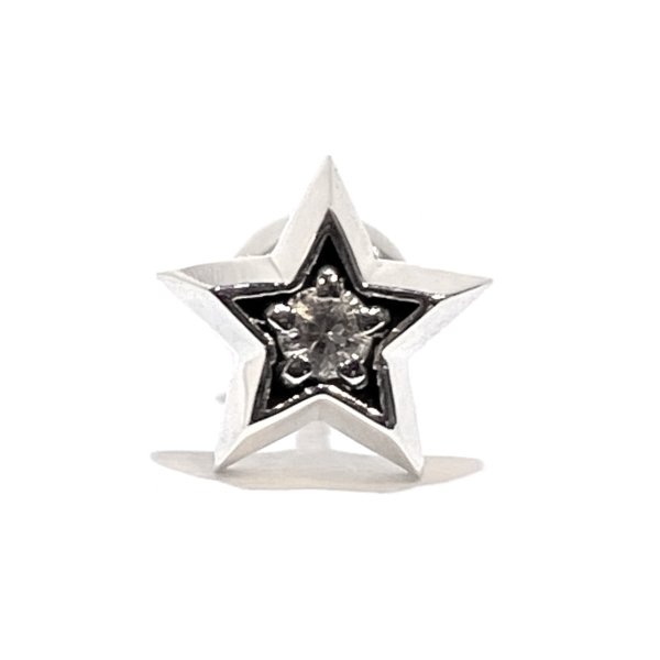 星モチーフのシルバーピアス「スターライトピアス(ホワイトサファイア)」アークシルバーアクセサリーズ